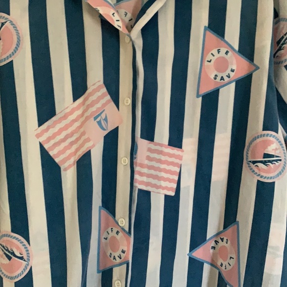 Ms Russ Striped & Sailor Pattern button down Shirt - Picture 2 of 5